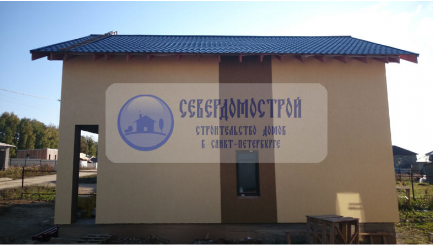 Коттедж из газобетона 8 на 9, СПБ Гатчина. Стоимость строительства: 3 240 000 рублей4