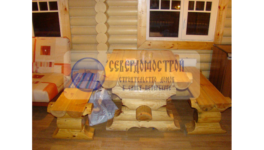 Два дома из кругляка 9 на 10 с баней, СПБ Приозерск21
