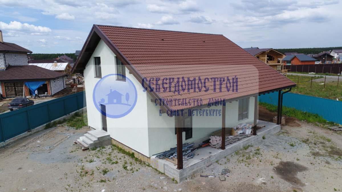 Дом из газобетона 10 на 10, Архангельская область. Стоимость строительства: 3 820 000 рублей5