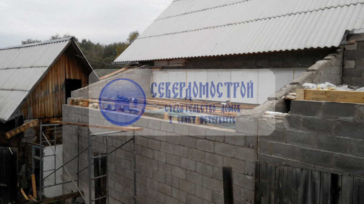 Пристройка дома из пенобетона 6 на 8, Великий Новгород7