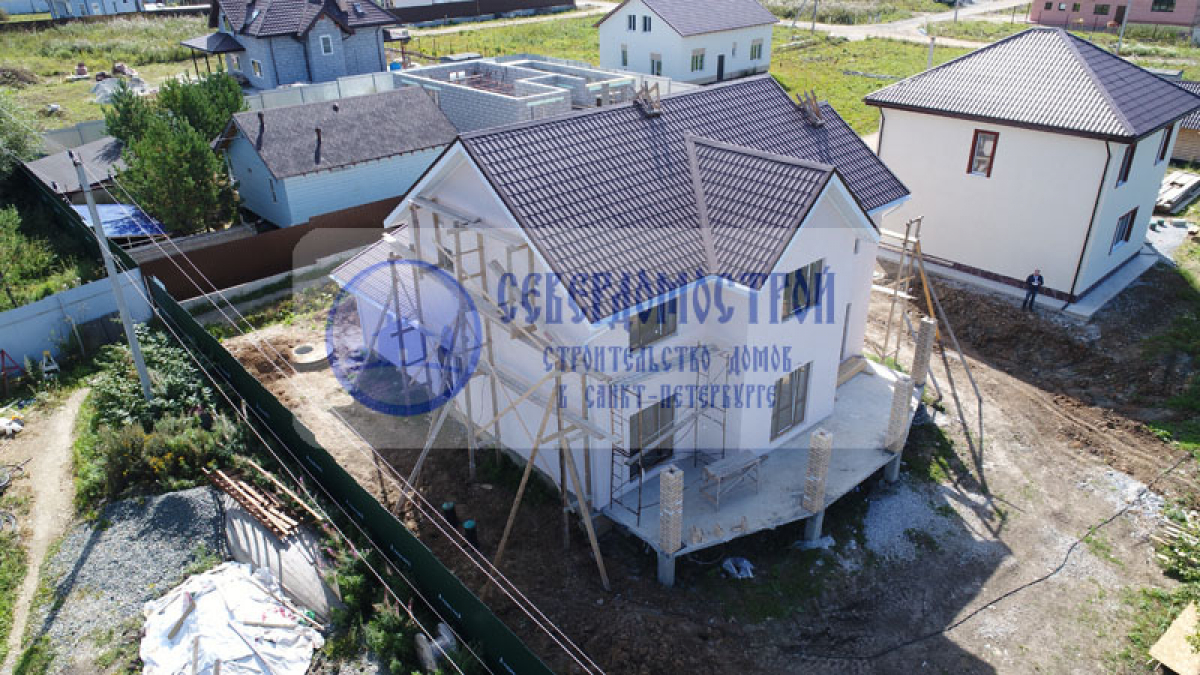 Дом из газобетона 16 на 16, Архангельская область. Стоимость строительства: 8 590 000 рублей5