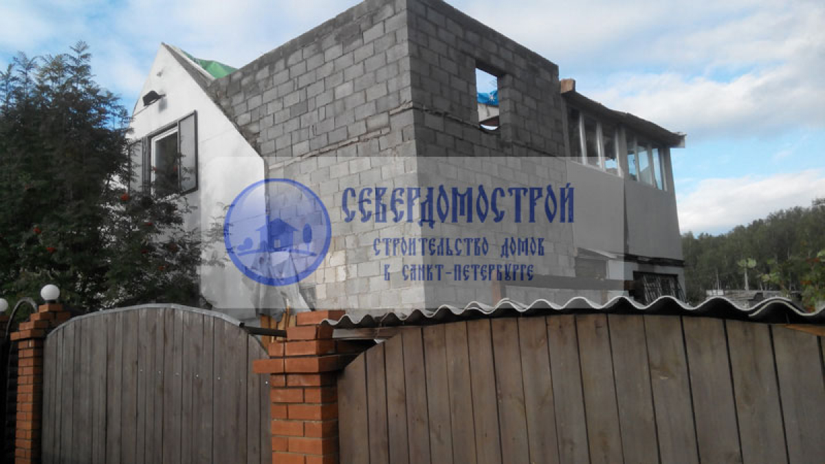 Пристройка дома из пенобетона 6 на 8, Великий Новгород15