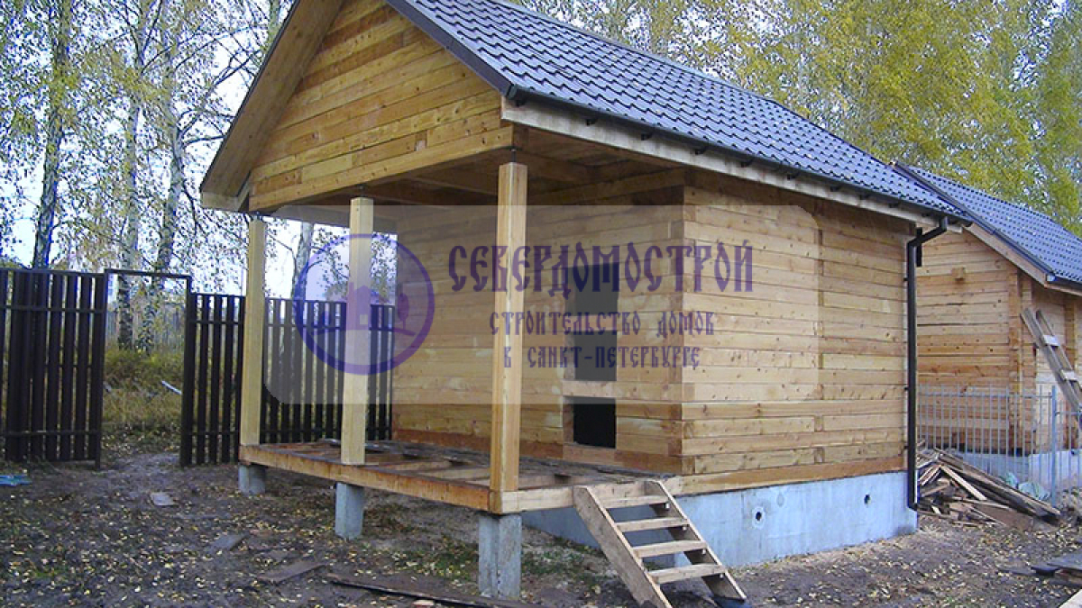 Сруб бани из бруса 6 на 4, СПБ Пушкин0