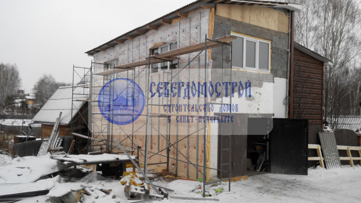 Пристройка дома из пенобетона 6 на 8, Великий Новгород30